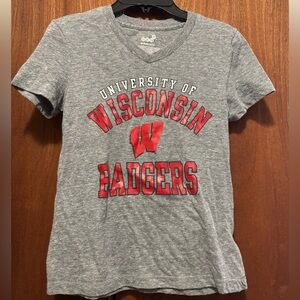 Gray Girl's Wisconsin Badgers T-Shirt